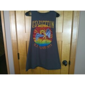 Led Zeppelin US Tour 1975 Graphic Muscle Tee Brown Men's XL Icarus Swan Song